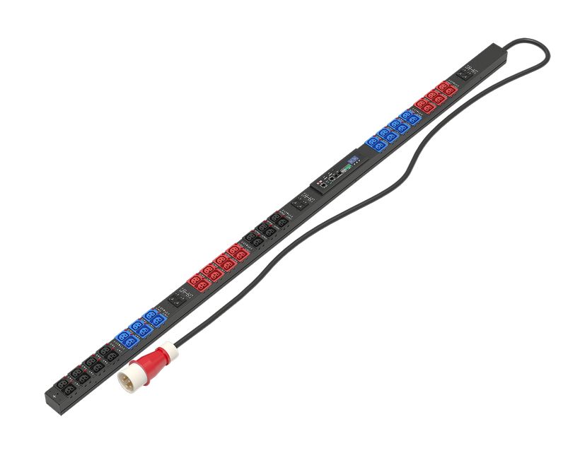 Rem-3MC трёхфазный, 3 × 32 А, 21 × C13L + 21 × C39L, 1820 мм, шнур 1,8 м IEC 60309 (R-3MC3-3x32-21C13L-21C39L-A-MI-1820-1.8-3PN-B)